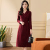 QYM H2151 -Y西装领连衣裙中长款时尚A字裙 商品缩略图0