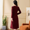 QYM H2151 -Y西装领连衣裙中长款时尚A字裙 商品缩略图2