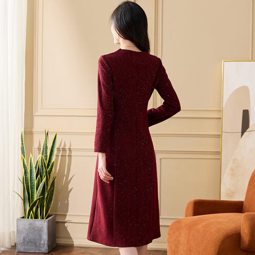 QYM H2151 -Y西装领连衣裙中长款时尚A字裙 商品图2