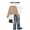 COCOZONE经典水洗牛仔裤复古版型修饰腿型直筒裤23C19368 商品缩略图3
