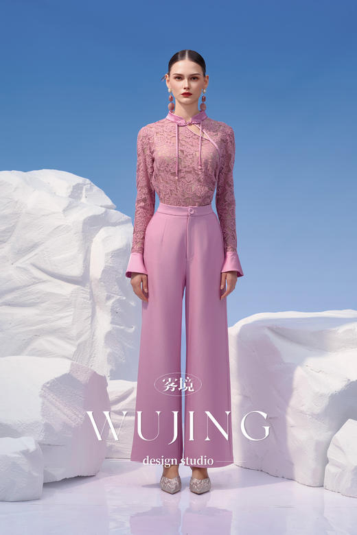 4202049 烟花粉黛 高级亮丝斜纹 雾境 商品图1