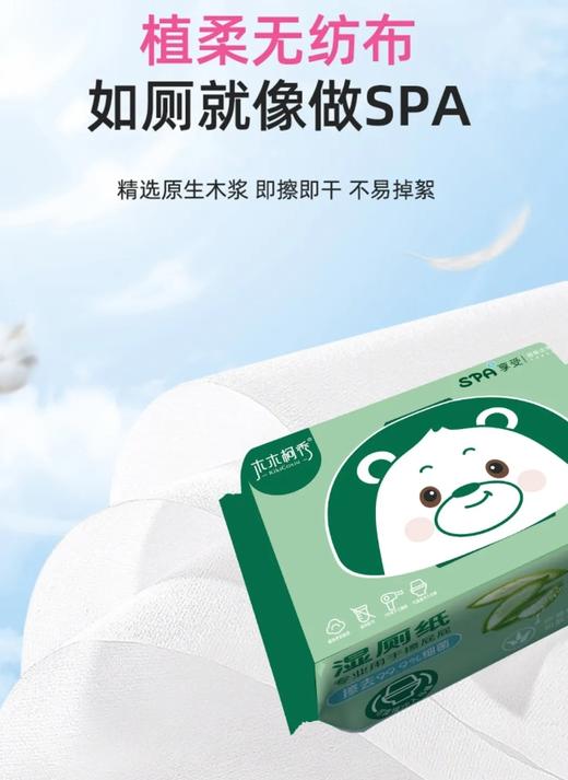 木木柯秀大胖天然芦荟湿厕纸80抽 商品图3