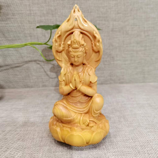 新款自在观音°黄杨木摆件 商品图4