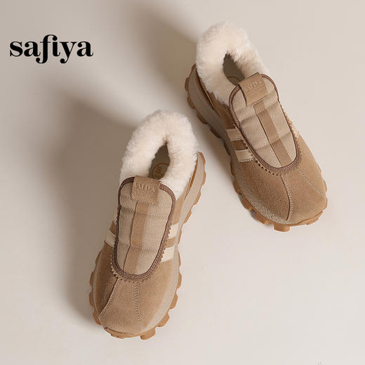 Safiya/索菲娅2024冬季加绒加厚保暖轻便华夫阿甘鞋 SF44112068 商品图8