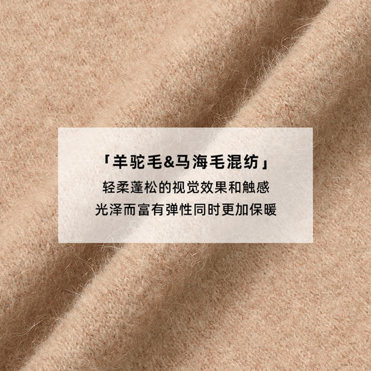 lost in echo2024秋冬新款保暖马海毛麻花流苏羊毛羊绒围巾围脖 商品图2