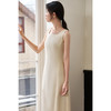 米思阳2026春季新款法式赫本风高端醋酸连衣裙商务白色礼服背心裙 商品缩略图1