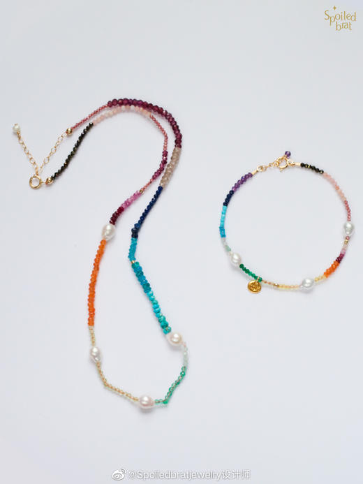 SpoiledBrat Jewelry彩虹珍珠项链 商品图4