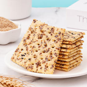 【营养美味畅享不停！奇亚籽三色藜麦苏打】不单独添加蔗糖，外脆里酥，鲜咸可口，发酵饼干高解馋休闲零食