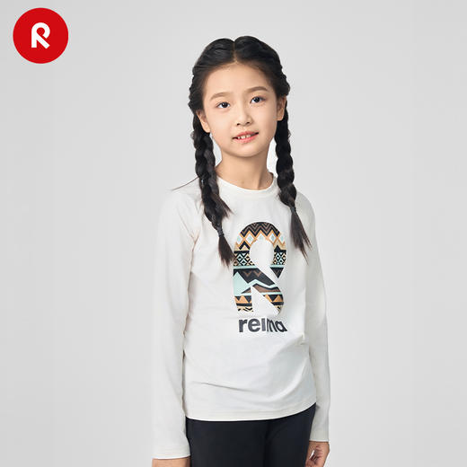 芬兰reima2024年秋冬新款男女儿童大童印花针织长袖速干运动T恤 商品图2
