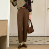 OLrain欧芮儿摩卡色休闲裤女秋季2024年新款通勤百搭锥形西裤 商品缩略图3