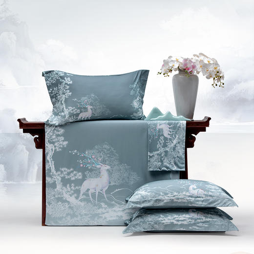 多喜爱山海经 60S贡缎磨绒四件套 梦满枝 商品图4