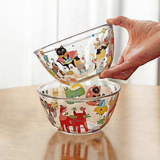 摩登主妇透明玻璃碗高颜值沙拉碗家用餐具饭碗泡面碗水果碗酸奶碗 商品图1