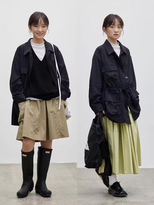 步履不停/4C23111C/工装感收腰休闲翻领外套 商品图2