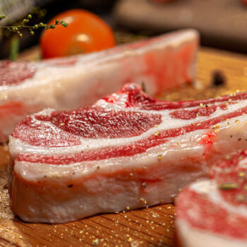 西鲜记宁夏盐池滩羊法式羔羊羊排原切净重1斤肩排附调料羊肉带骨羊排 商品图6