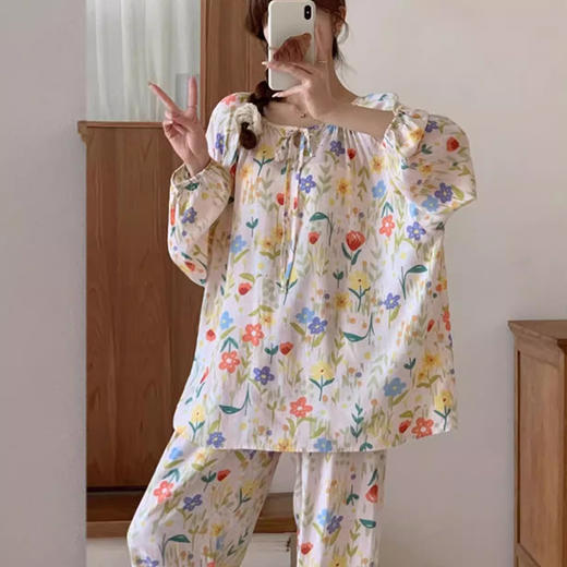 裁缝学苑AQ354中长款睡衣纸样家居服长袖女装人造棉套装打板裁剪 商品图2