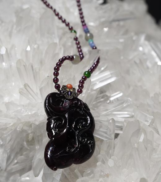 5A西瓜碧玺吊坠项链 商品图0