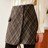 OLrain欧芮儿格子半身裙女秋季2024新款通勤百搭显瘦A字短款半裙 商品缩略图3