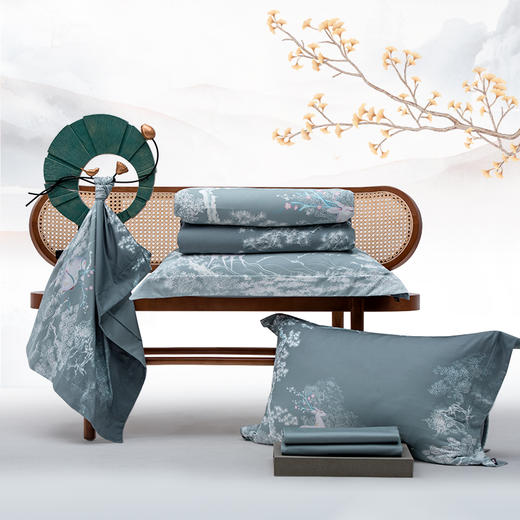 多喜爱山海经 60S贡缎磨绒四件套 梦满枝 商品图1