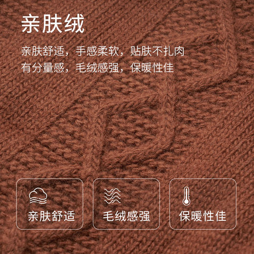 OLrain欧芮儿法式焦糖色毛衣女秋季2024年新款复古麻花毛织开衫 商品图4