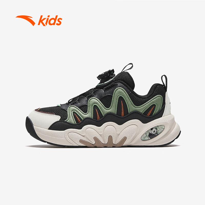 安踏儿童运动鞋男大童2024冬季旋钮扣多肉鞋休闲鞋312448810