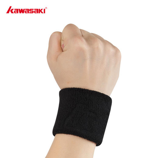 川崎 运动护腕 男女同款 手腕防扭伤透气擦汗吸汗 短护腕 KF-3210 黑色 商品图0