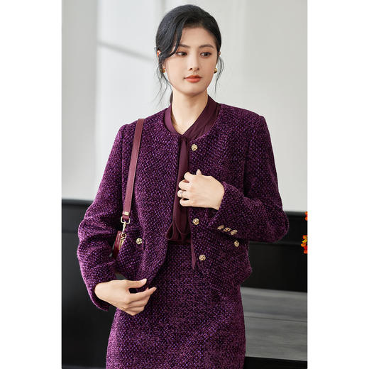 剩S/L/XL 米思阳2026春季新品优雅小香风短外套气质名媛风上衣4226 商品图2