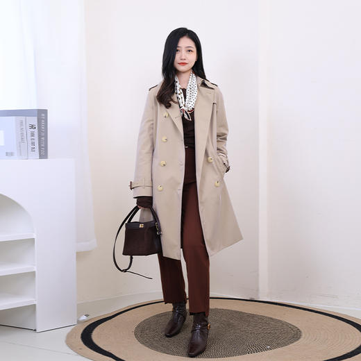 DH3C2KD777【赞之拓】经典显瘦英伦气质风衣-短款/长款 商品图0