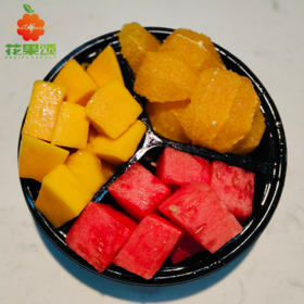 【经典三拼】麒麟西瓜+芒果+甜橙 3拼切盒 500g
