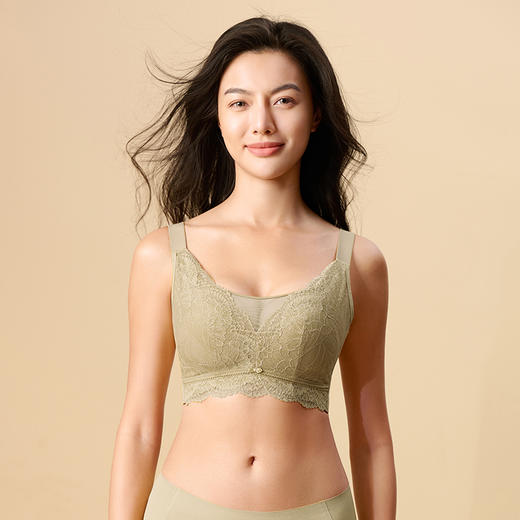 都市丽人内衣完美包容常规文胸蕾丝超薄文胸3/4杯四排扣无钢圈YBT2S5 商品图1