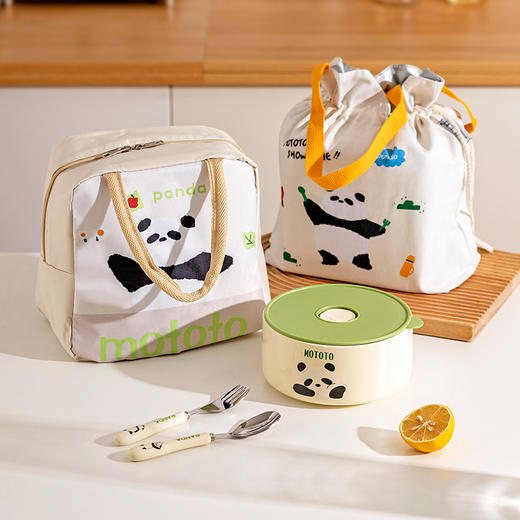 摩登主妇mototo熊猫保温袋学生上班专用便当饭盒袋加厚铝箔手提袋 商品图1