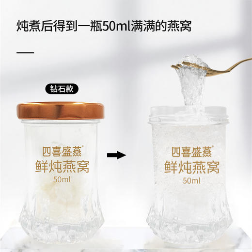 【加水炖煮15~20分钟即可享用！】鲜炖燕窝 精选雨季金丝燕盏 真材实料0添加 滋补营养 四喜盛燕【呼啦优选】媒体渠道价 商品图4
