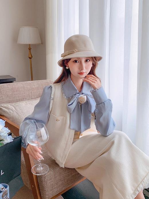 张心子【纽约日报】英伦范小香风马甲套装裙女秋冬上衣裙子两件套 U2409054 商品图6