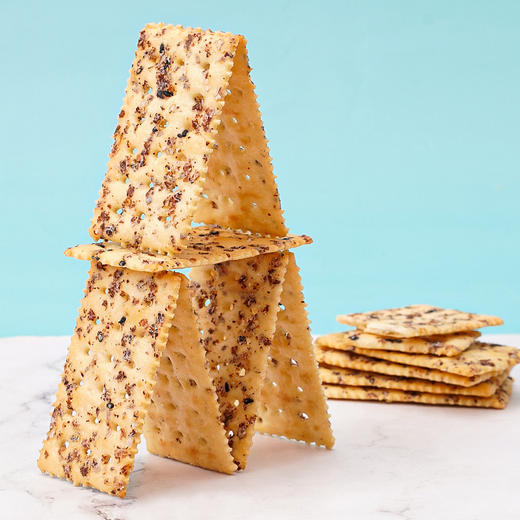 【营养美味畅享不停！奇亚籽三色藜麦苏打】不单独添加蔗糖，外脆里酥，鲜咸可口，发酵饼干高解馋休闲零食 商品图1