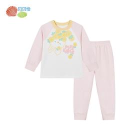 贝贝怡春秋季新款女童圆领家居服女宝秋衣秋裤内衣两件套ZB3DT030