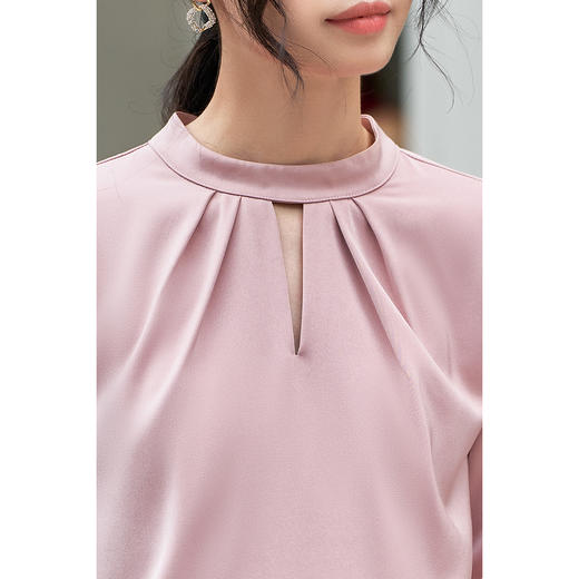 剩XL 米思阳2025秋季新款法式高级感缎面衬衫通勤风气质小衫上衣女3916 商品图4