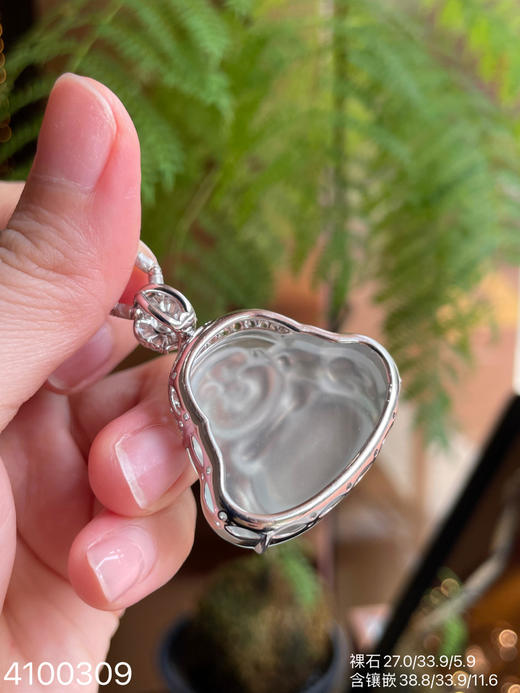 玻璃种佛公吊坠【4100309】具体价格微信咨询 商品图5