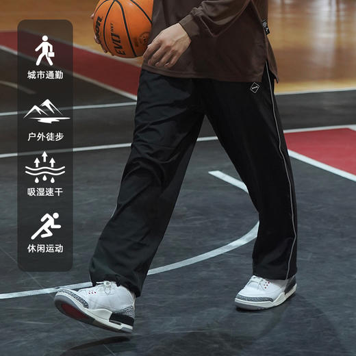LUSHISI[速度]运动篮球长裤速干面料抽绳夏季直筒束脚裤训练薄款 商品图1