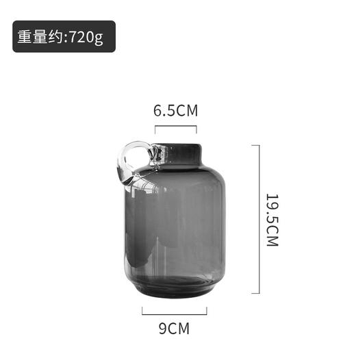 北欧简约现代冷纹质感小口透明玻璃花瓶插花装饰客厅家居摆件 商品图8