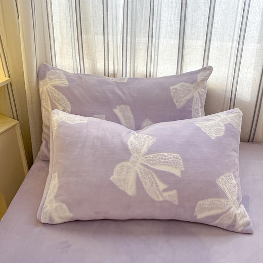 冬季【A类母婴级牛奶绒四件套】保暖加厚雕花加绒双面绒 防静电四件套 商品图2