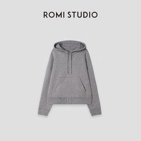 ROMI STUDIO“ChillVibe”12s山羊绒混纺双层莱卡连帽卫衣 432TS355
