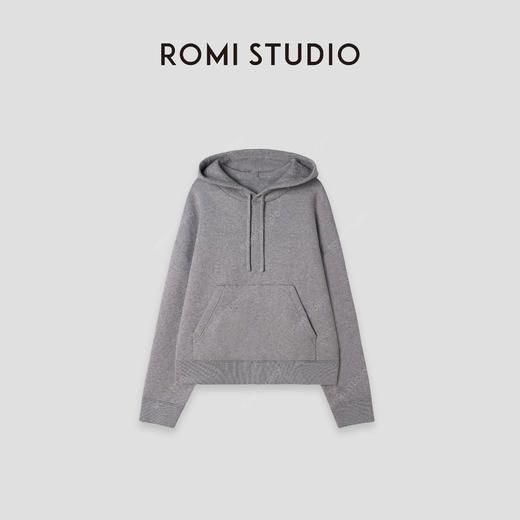 ROMI STUDIO“ChillVibe”12s山羊绒混纺双层莱卡连帽卫衣 432TS355 商品图0
