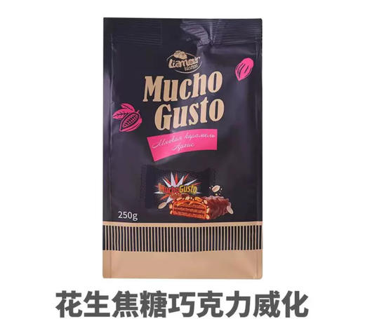 俄罗斯拉迈尔牌花生焦糖巧克力威化饼-250g 商品图0