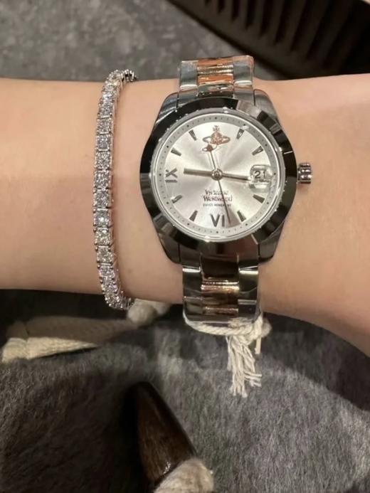 三个月换新保修一年！！！独家 ！独立全套包装   西太后|爆款石英女士钢带腕表 多巴胺色表盘 商品图2