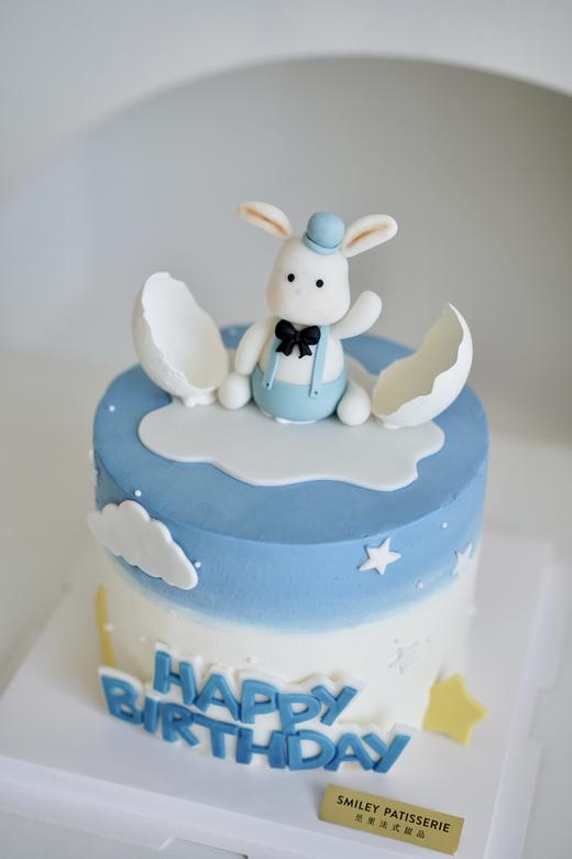 主题奶油蛋糕 | 鲜果原味奶油 - 蓝色兔宝宝 商品图1
