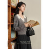 鹿向南「甜系珍妮弗」灰色假两件毛衣女2025秋冬慵懒风针织衫上衣 商品缩略图3
