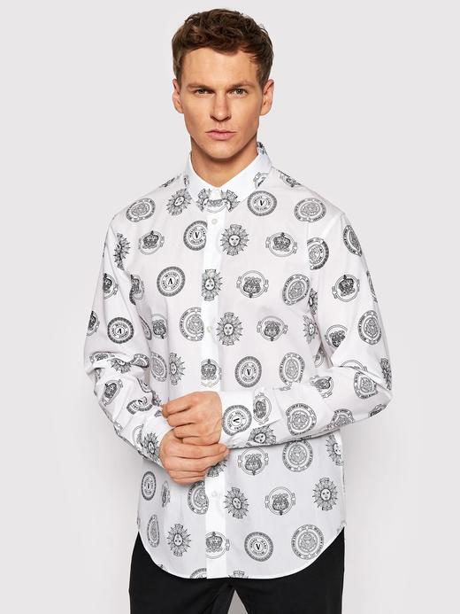 【超惠秒】Versace 范思哲 男士印花全棉休闲长袖衬衣 10521 商品图0