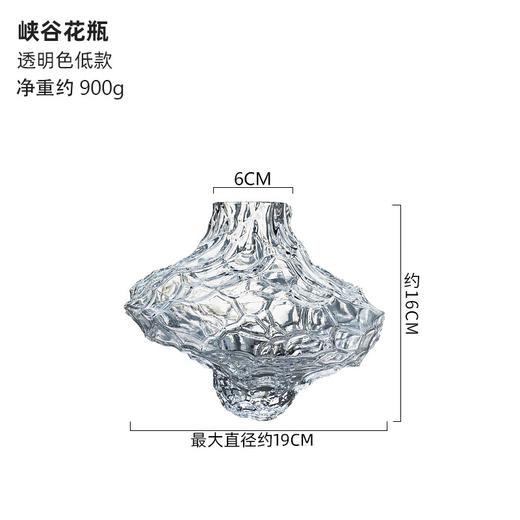 SY同城甄选玻璃花瓶透明烟灰装饰摆件ins风北欧 商品图6