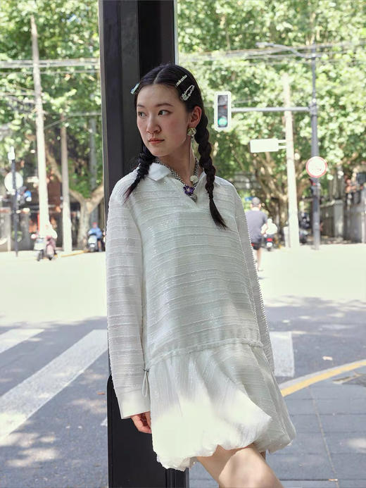 两穿学院风POLO花苞连衣裙 商品图4