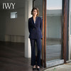 IWY/藏青色长款西装微喇裤职场两件套气质*干练公务员职业C13316+P31356  商品缩略图0