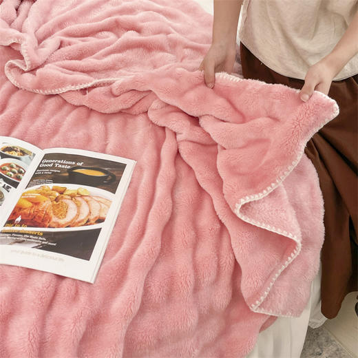 【品牌直发】加倍生活 A类仿兔毛泡泡绒毛毯 亲肤细腻  双重保暖 一毯多用 不易掉毛 可机洗水洗 秋冬床品 商品图9